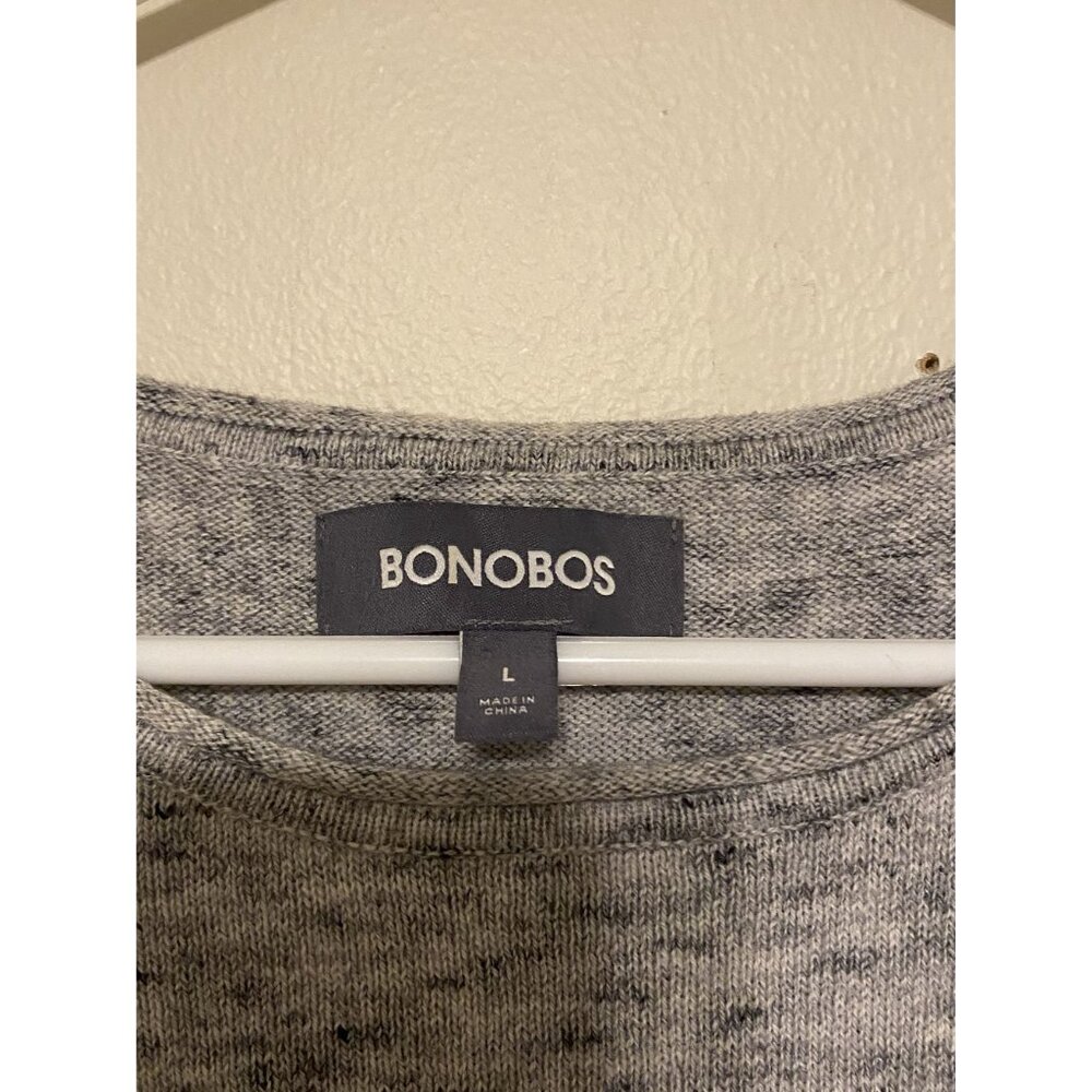 Men's Bonobos Heathered Gray Long Sleeve Crewneck Sweater Size XL - Picture 2 of 3